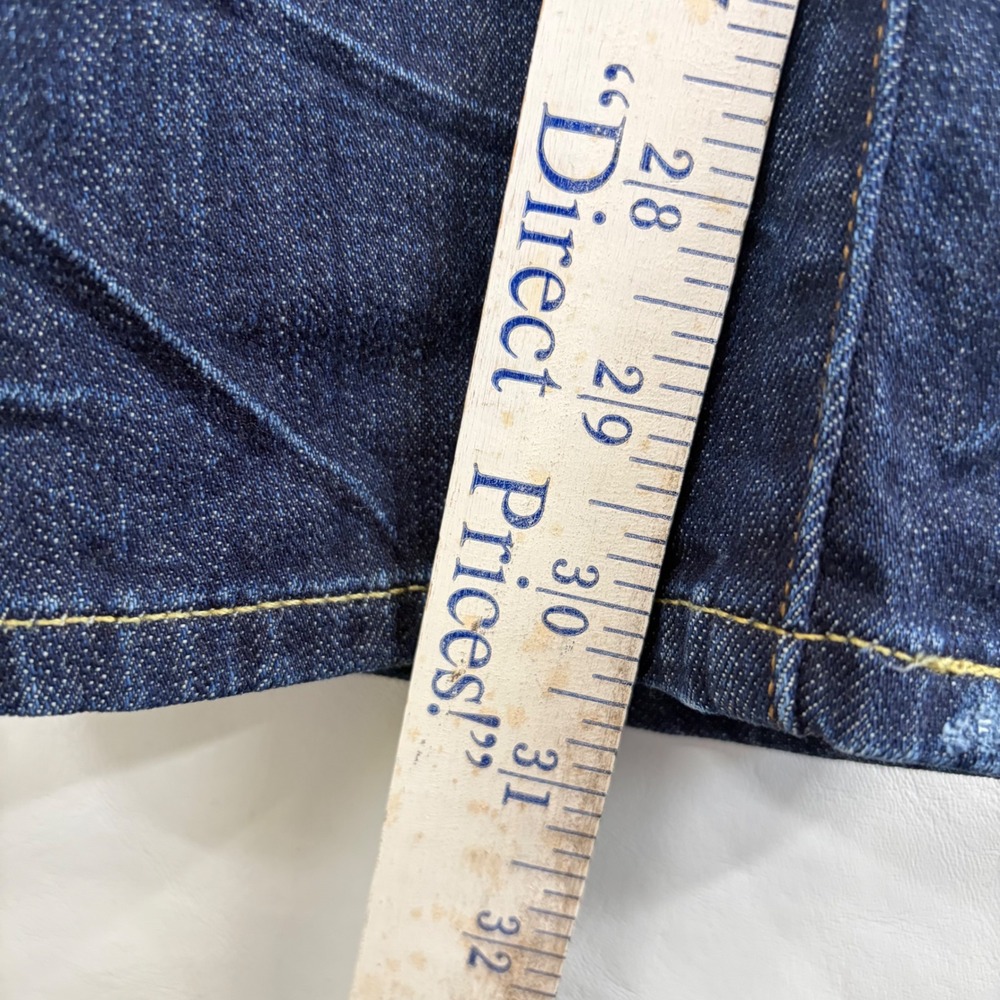 Levis Bold Curve Skinny Straight Jeans Womens 31x32 Dark Wash Distressed Denim - Picture 9 of 15